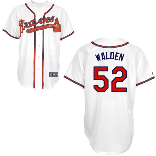 Jordan Walden #52 Youth Baseball Jersey-Atlanta Braves Authentic Home White Cool Base MLB Jersey